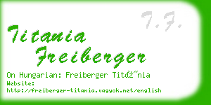 titania freiberger business card